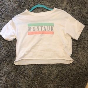 cropped white graphic t-shirt